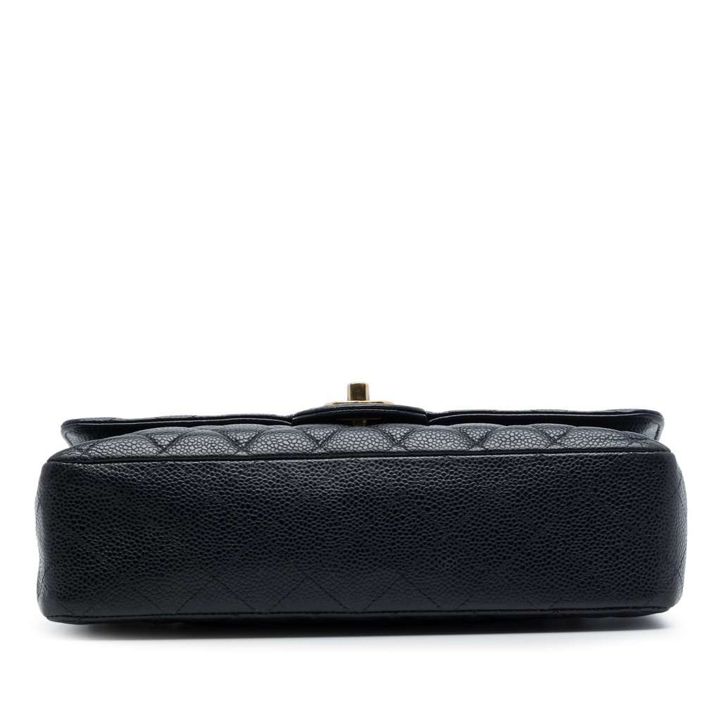Chanel Medium Classic Caviar Double Flap Black Leather Very good condition - Inside View