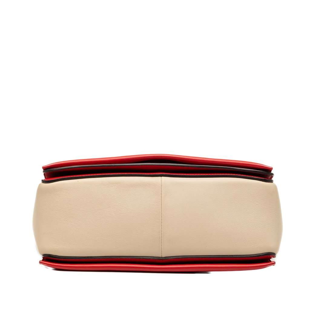 Celine Medium Shiny Smooth Calfskin Frame Shoulder Bag Beige Leather Very good condition - Inside View