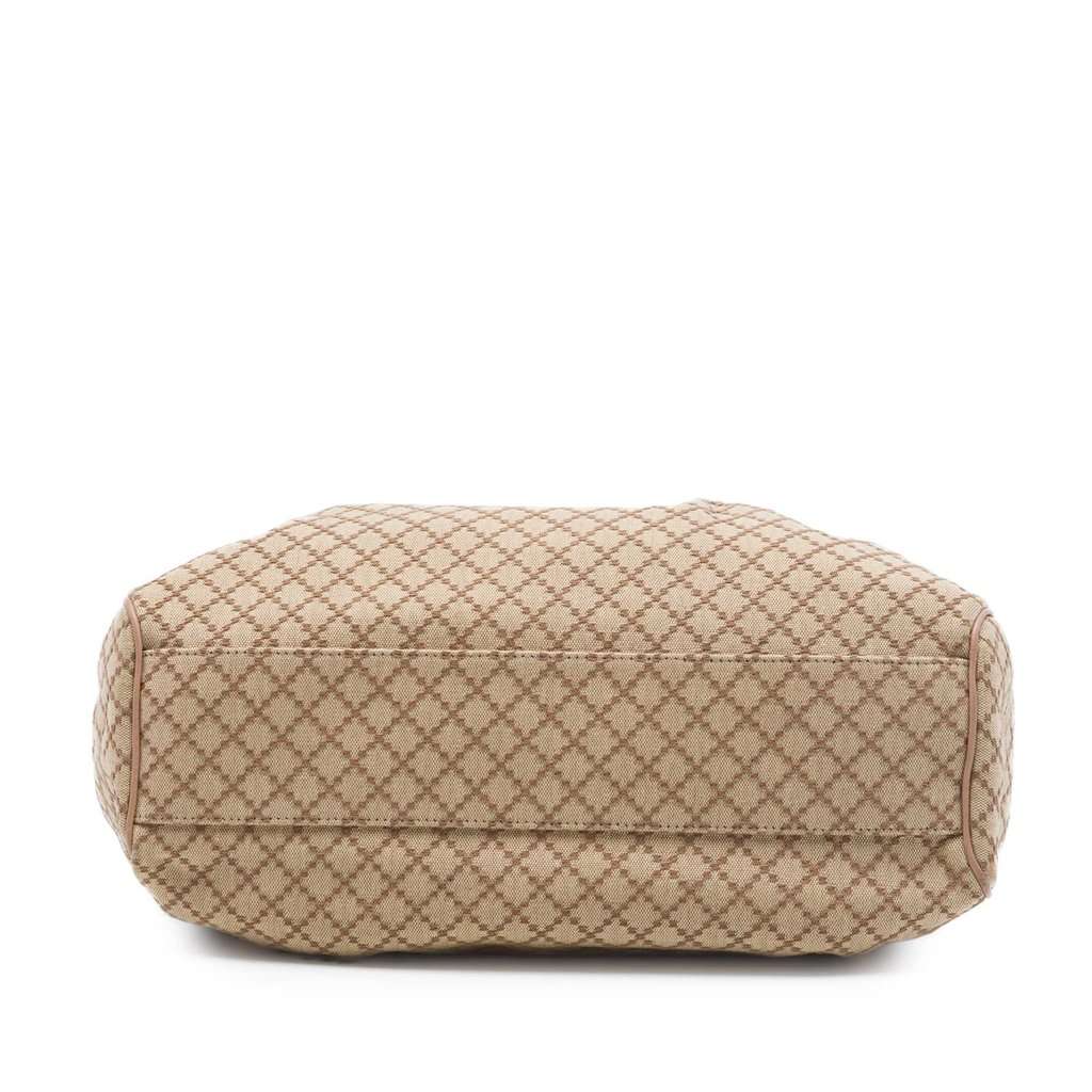 Gucci Medium Diamante Canvas Sukey Tote Beige Very good - Inside View