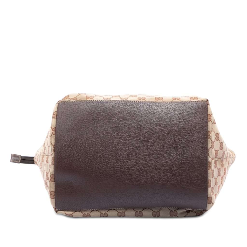 Gucci GG Canvas Web Tote Beige Very good - Inside View