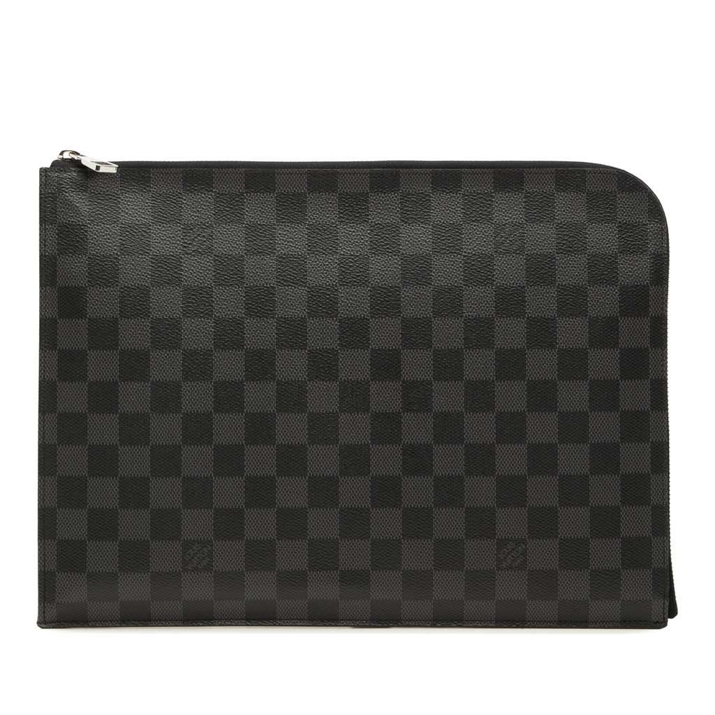 Louis Vuitton Damier Graphite Pochette Jour GM Black Very good - Front View