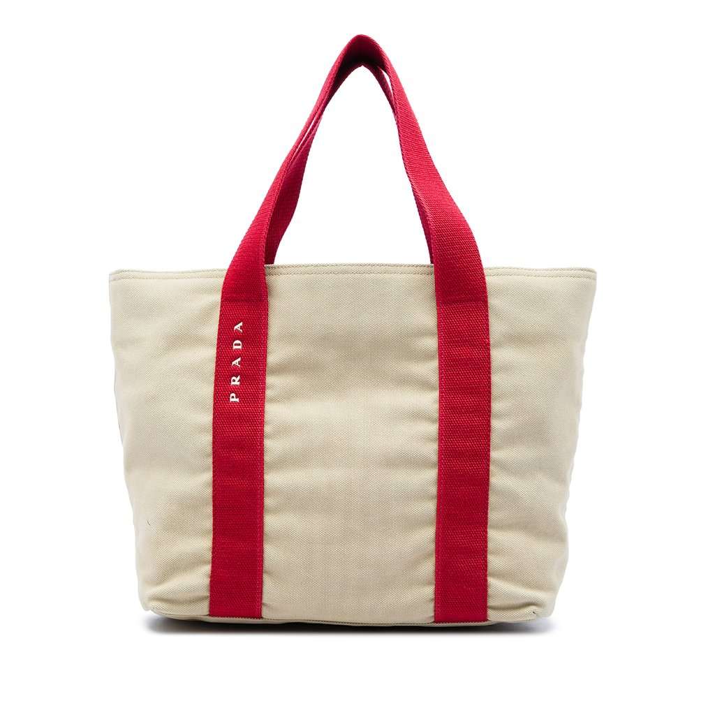 Prada Canvas Sport Tote Brown Very good - Front View