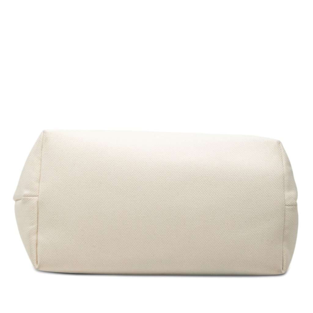 Celine Small Canvas Logo Print Horizontal Cabas Tote Brown Very good - Inside View
