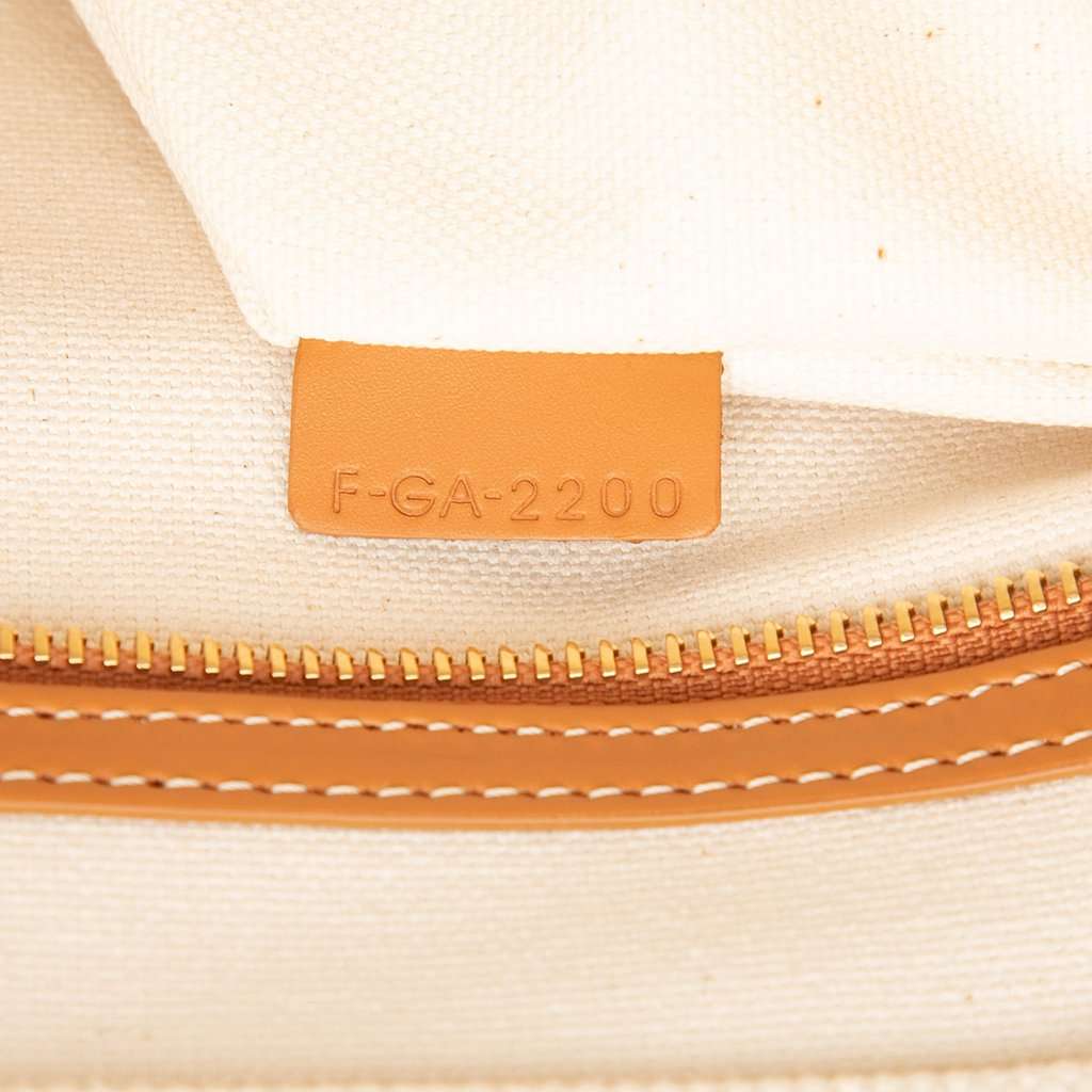 Celine Small Canvas Logo Print Horizontal Cabas Tote Brown Very good - Box View