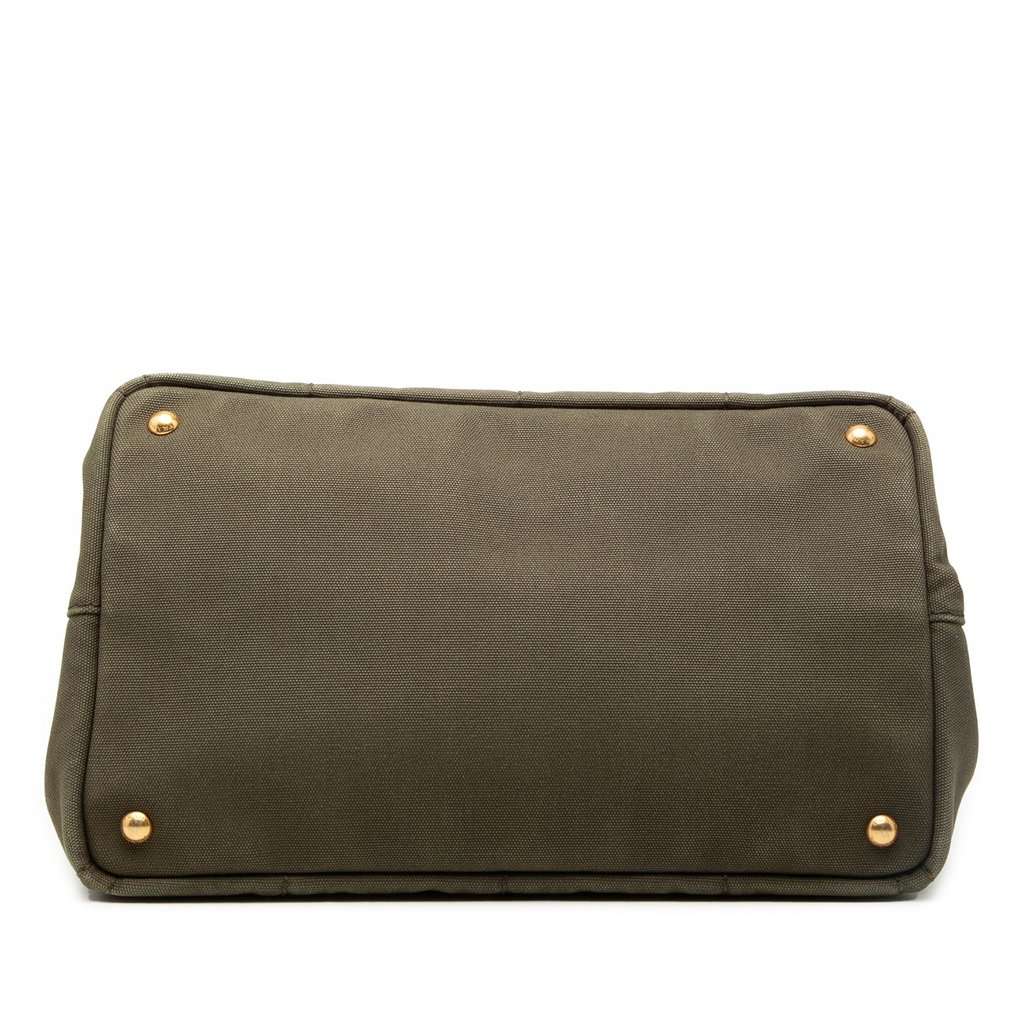 Prada Canvas Canapa Logo Satchel Brown Very good condition - Inside View