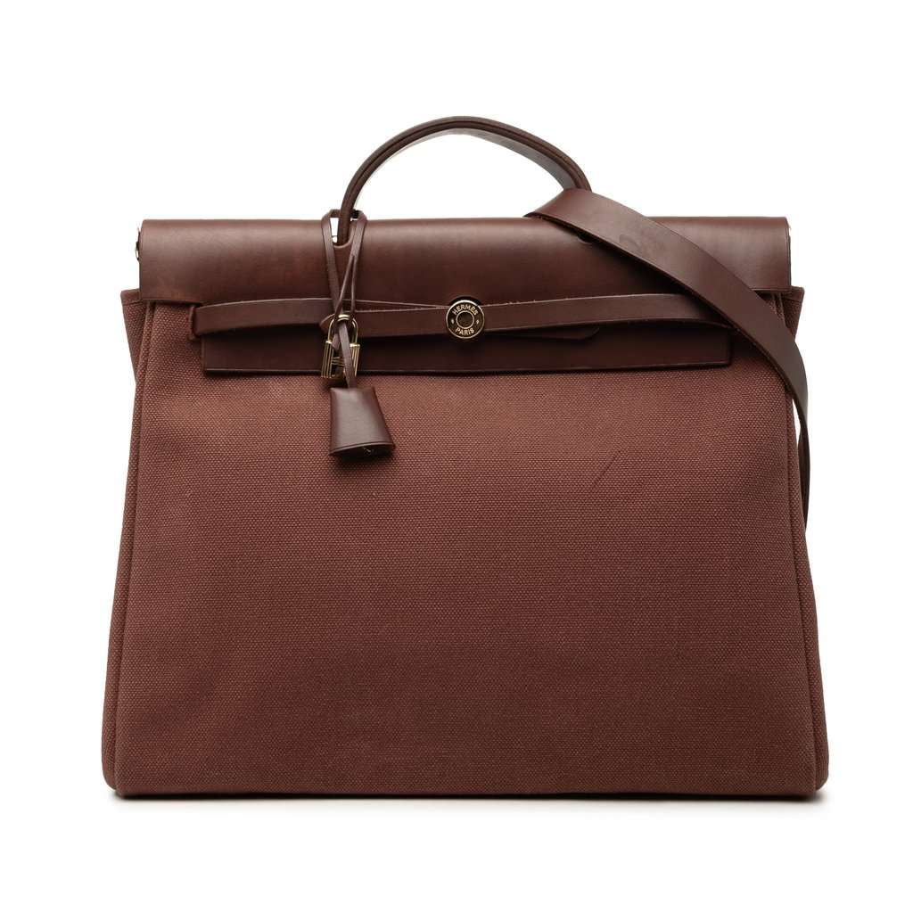 Hermès Toile Herbag GM Brown Very good - Front View