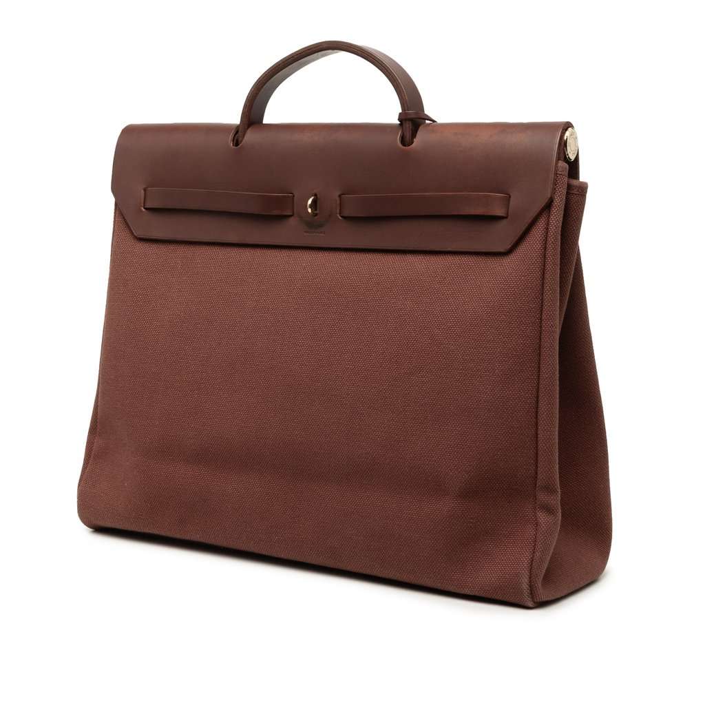 Hermès Toile Herbag GM Brown Very good - Back View