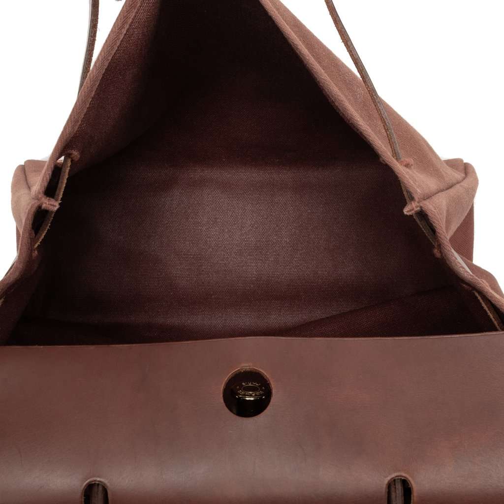 Hermès Toile Herbag GM Brown Very good - Model View