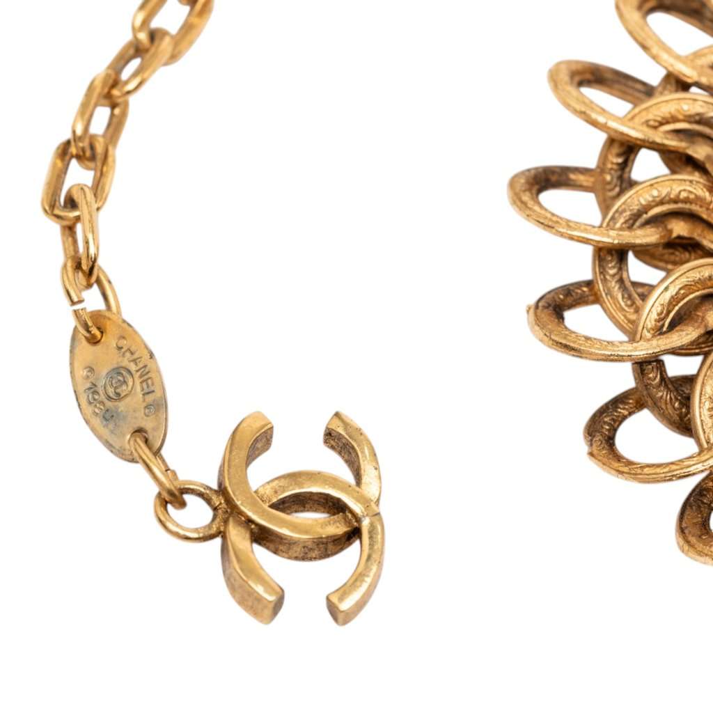 Chanel CC Gold Plated Braided Chain Belt Gold Metal Very good condition - Inside View