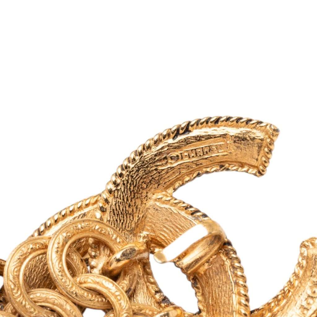Chanel CC Gold Plated Braided Chain Belt Gold Metal Very good condition - Box View