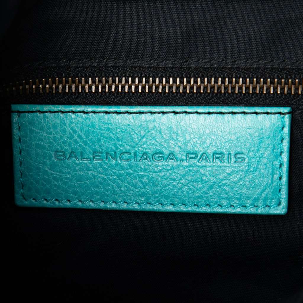 Balenciaga Lambskin Motocross Classic Flat Crossbody Blue Leather Very good condition - Model View