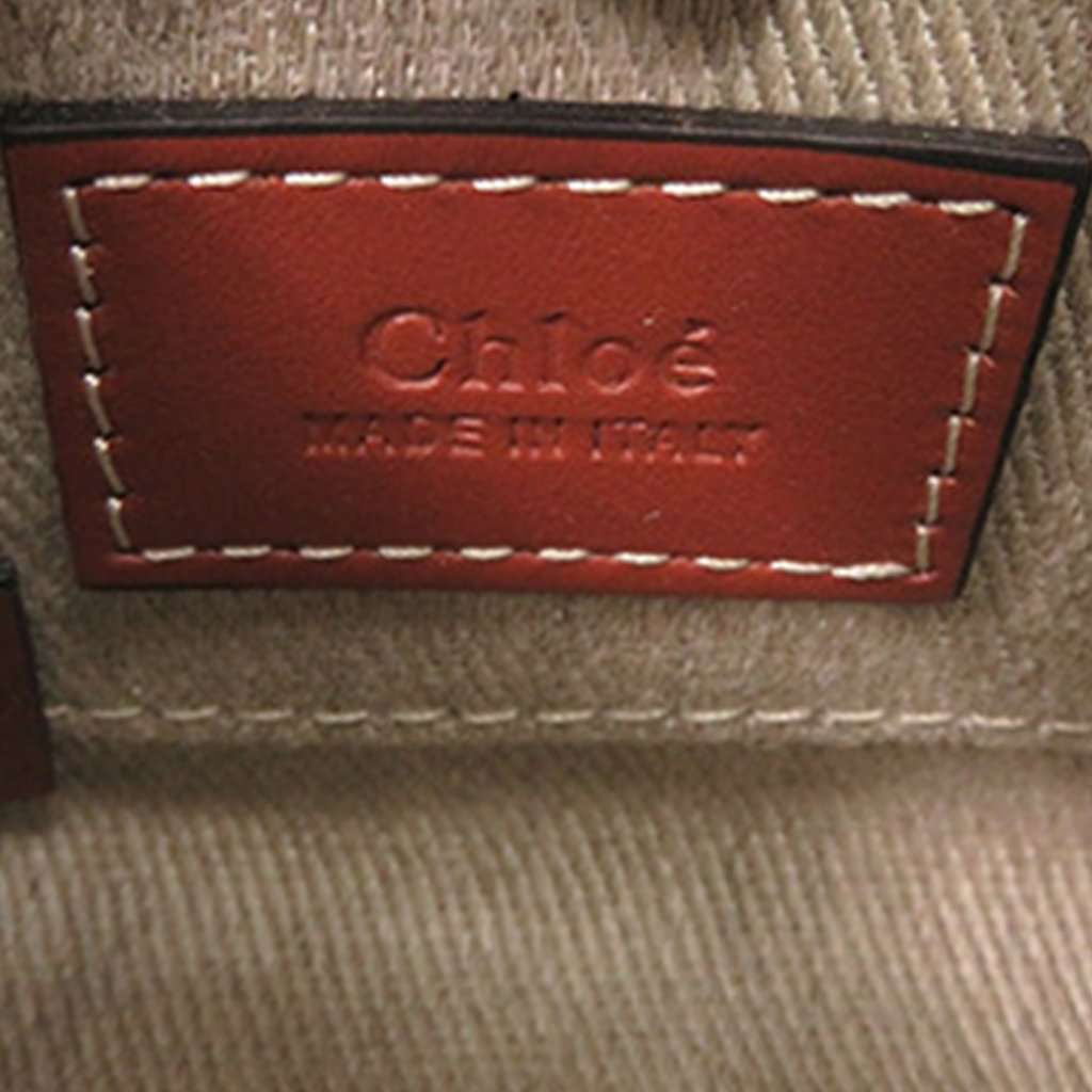 Chloé Nano Canvas Woody Satchel Beige Very good - Box View