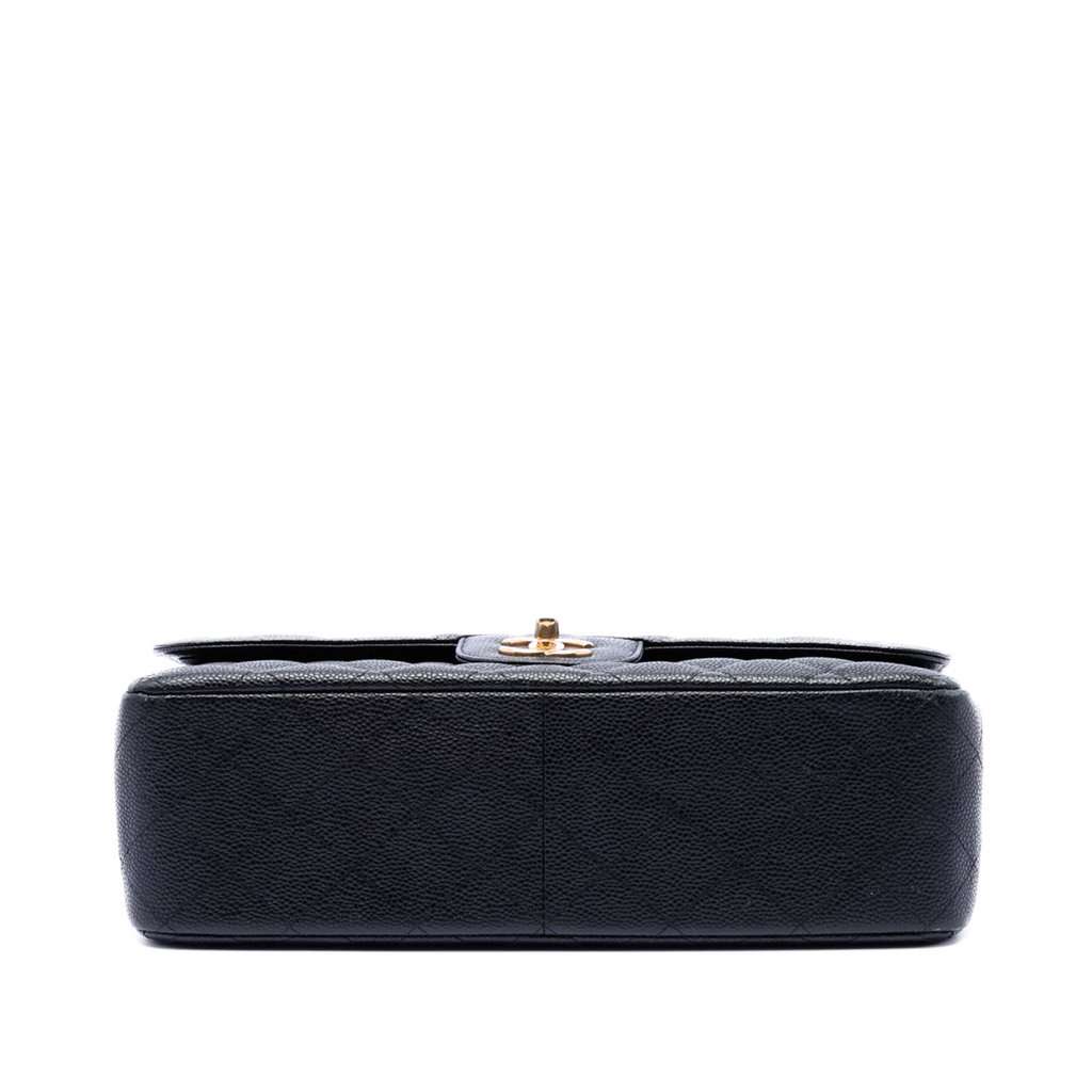 Chanel Jumbo Classic Caviar Double Flap Black Leather Very good condition - Inside View