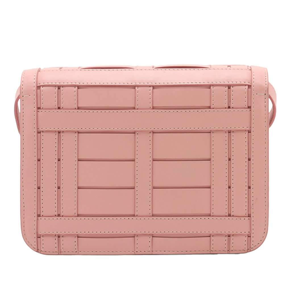 Burberry Small TB Monogram Woven Calfskin Crossbody Pink Leather Very good condition - Back View