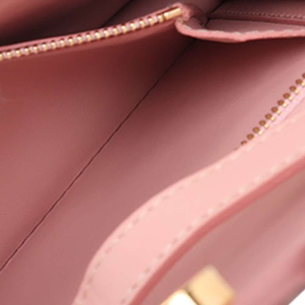 Burberry Small TB Monogram Woven Calfskin Crossbody Pink Leather Very good condition - Box View