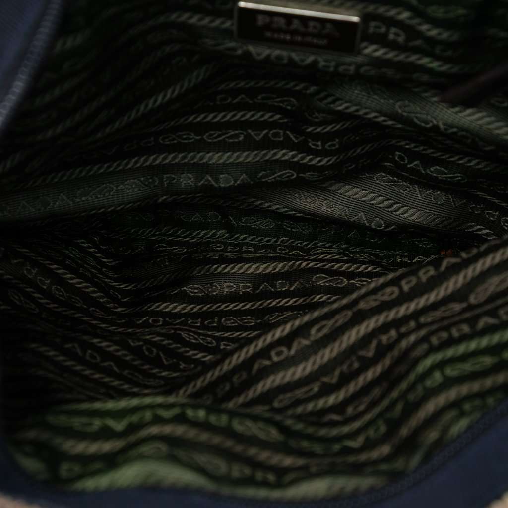 Prada Cinghiale Trimmed Viscose Flat Tote Brown Very good condition - Model View