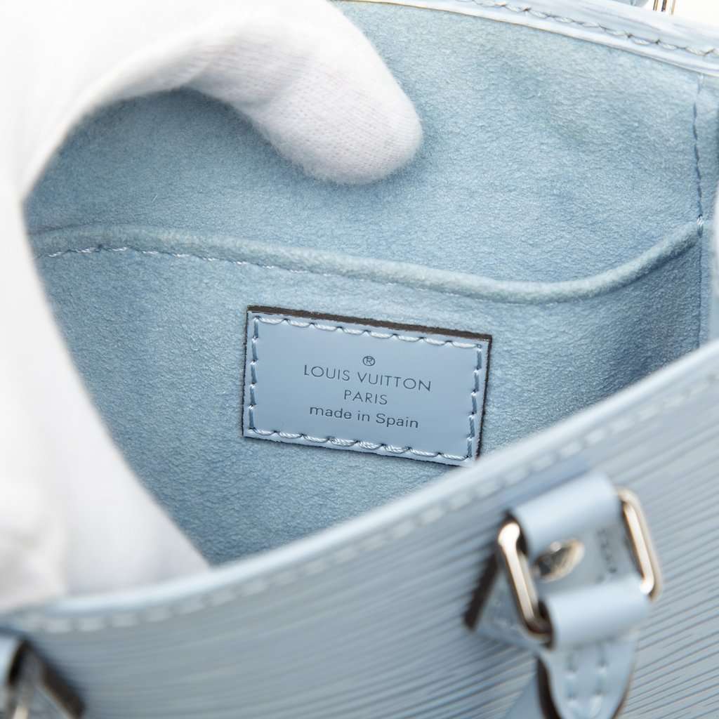 Louis Vuitton Epi Petit Sac Plat Blue Leather Very good condition - Box View