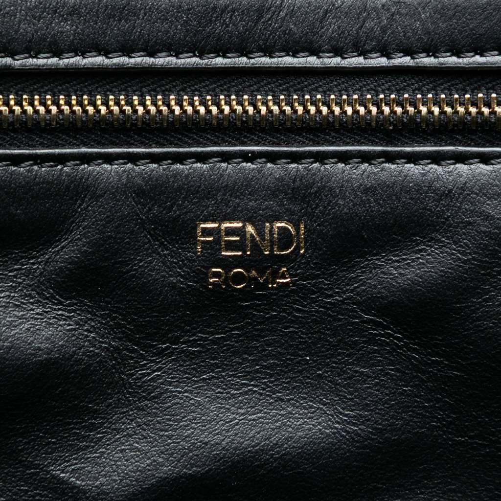 Fendi Fila Zucca Coated Canvas Logo Mania Shopper Tote Brown Very good condition - Box View
