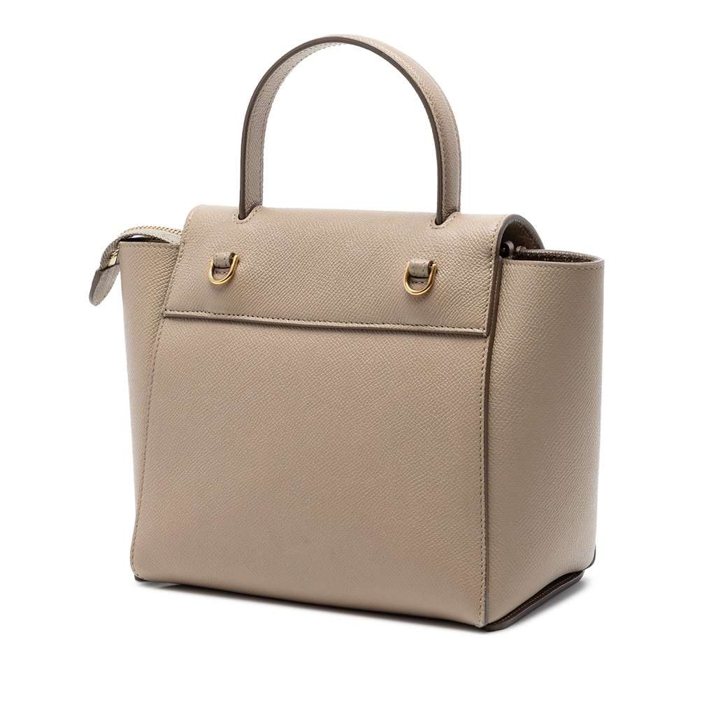 Celine Nano Grained Calfskin Belt Bag Brown Leather Very good condition - Back View