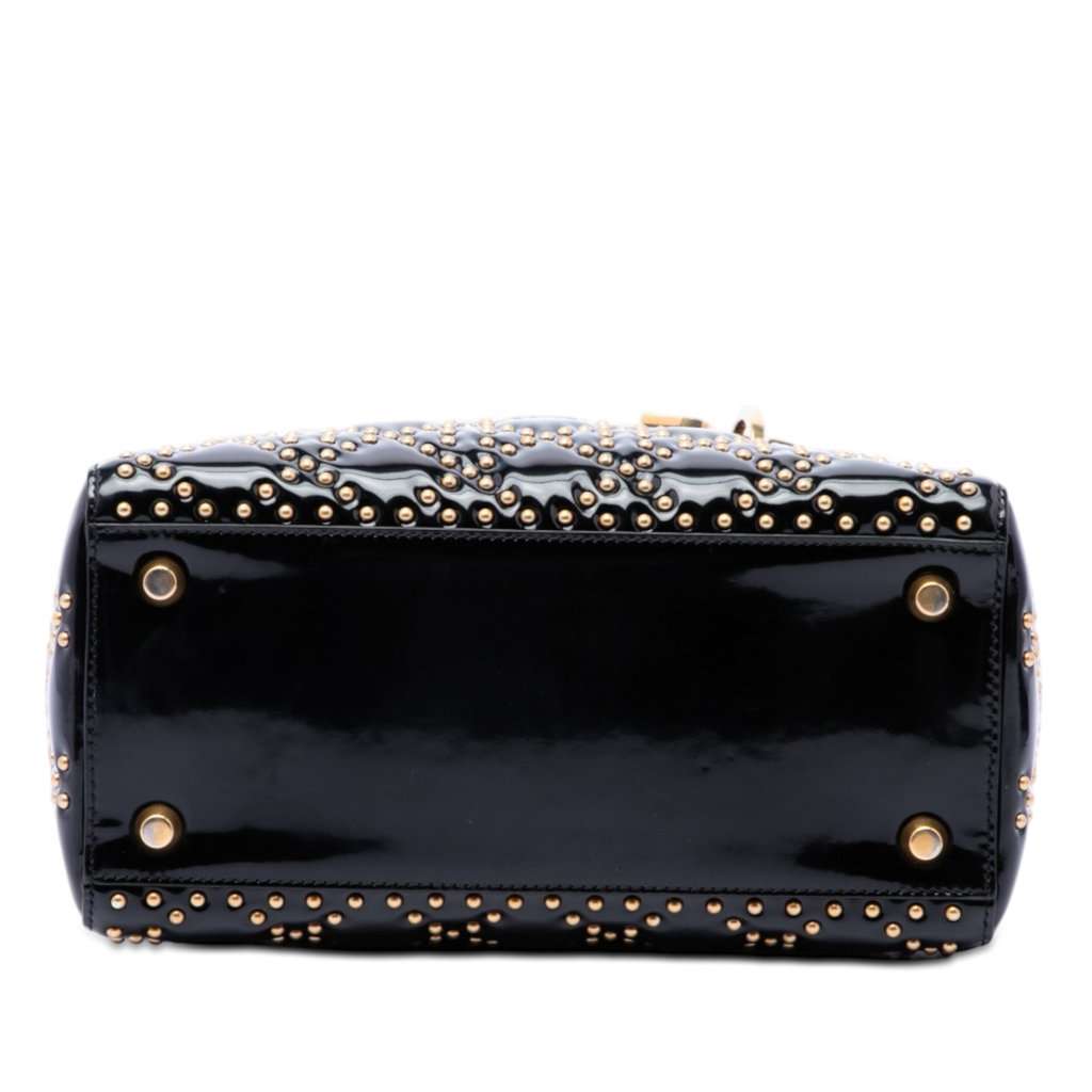Dior Medium Patent Cannage Studded Supple Lady Dior Black Leather Very good - Inside View