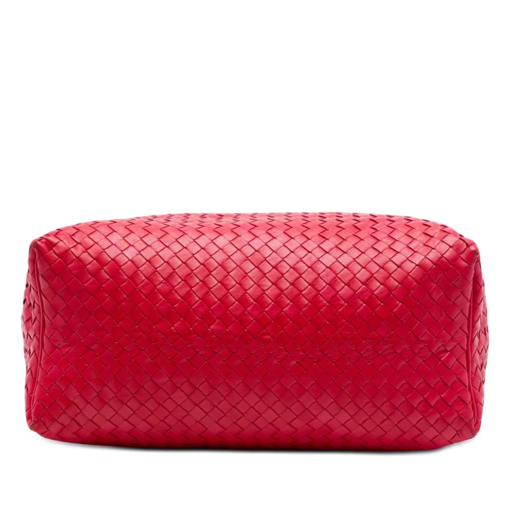 Bottega Veneta Nappa Intrecciato Shoulder Bag Red Leather Very good - Inside View