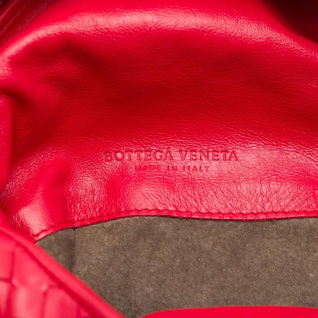 Bottega Veneta Nappa Intrecciato Shoulder Bag Red Leather Very good - Box View