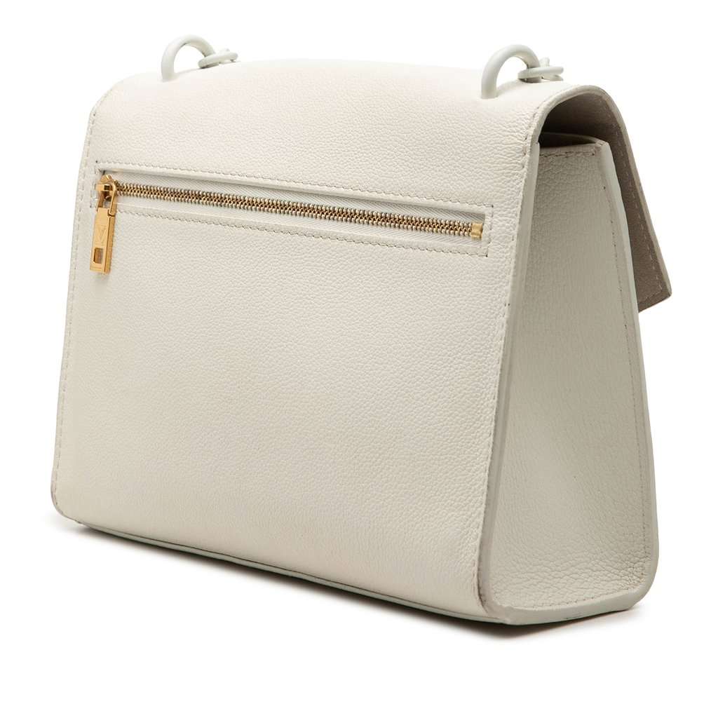 Louis Vuitton Soft Calfskin MyLockMe Chain BB White Leather Very good condition - Back View