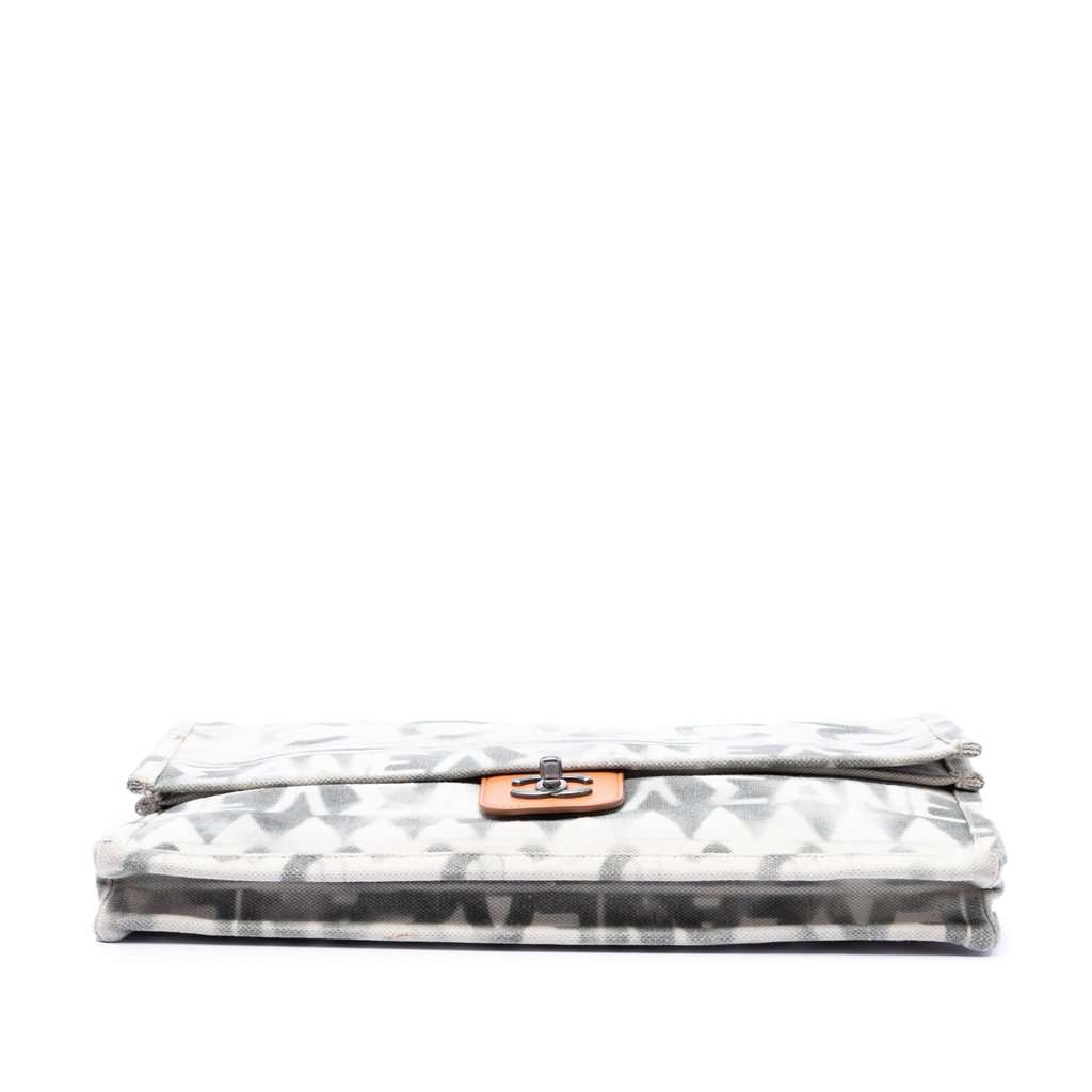 Chanel Paris Greece Canvas Iliad Greek Clutch MultiColor Very good condition - Inside View