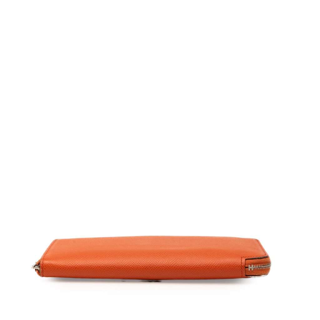 Hermès Epsom Silk In Classique Long Wallet Orange Leather Very good condition - Inside View
