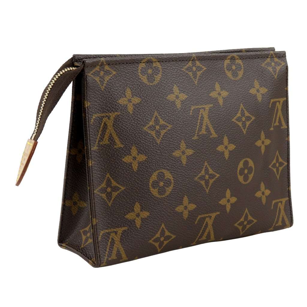 Louis Vuitton Monogram Toiletry Pouch 19 Brown Very good condition - Back View