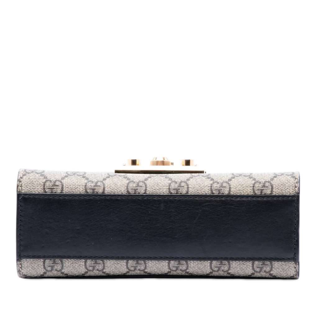 Gucci Small GG Supreme Padlock Crossbody Beige Very good - Inside View