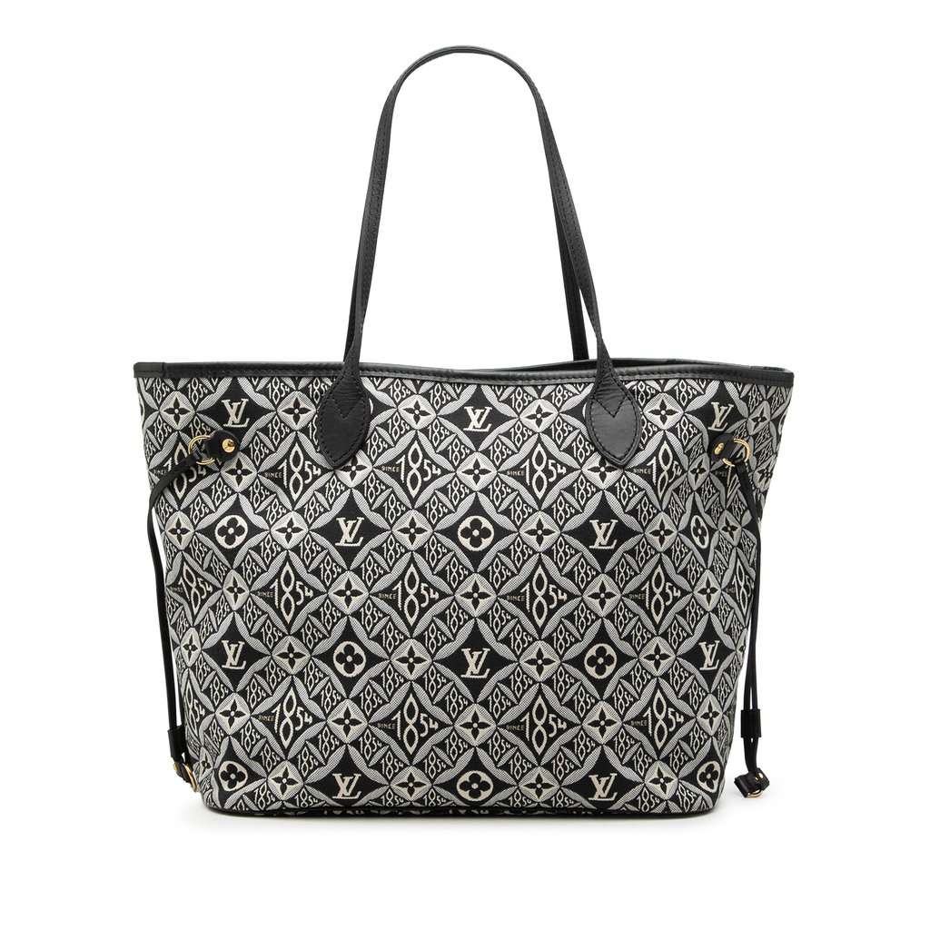 Louis Vuitton Monogram Jacquard Since 1854 Neverfull MM Black Very good condition - Front View