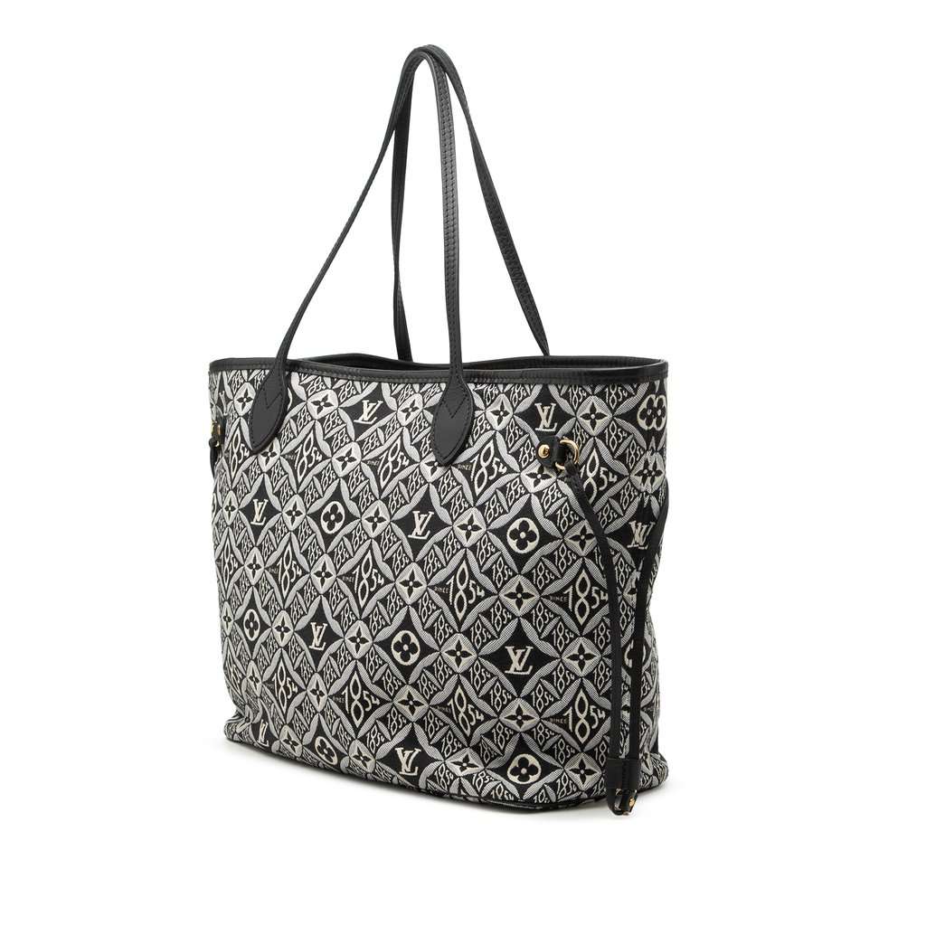 Louis Vuitton Monogram Jacquard Since 1854 Neverfull MM Black Very good condition - Back View