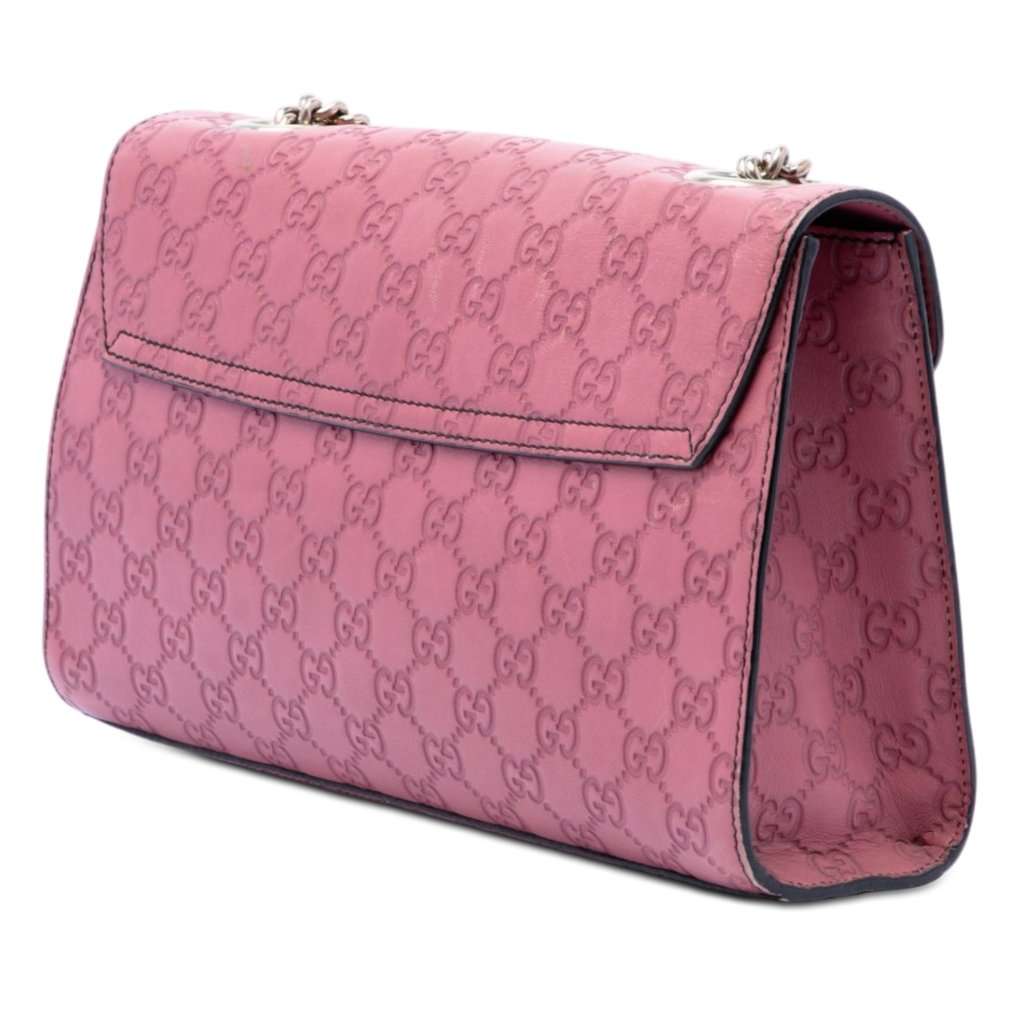 Gucci Medium Guccissima Emily Shoulder Bag Pink Leather Very good - Back View