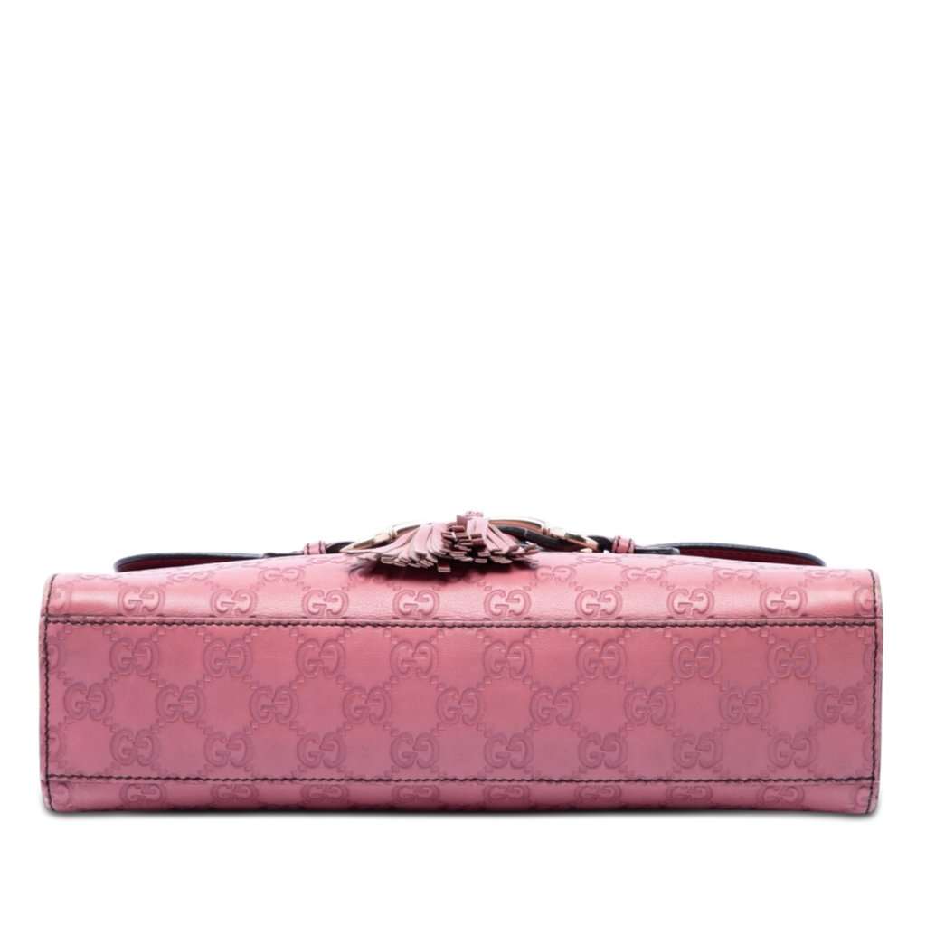 Gucci Medium Guccissima Emily Shoulder Bag Pink Leather Very good - Inside View