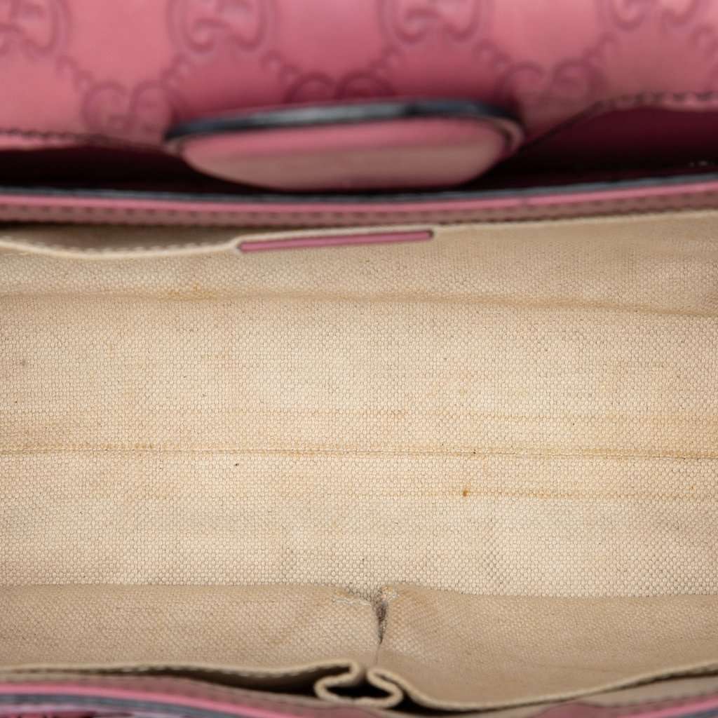 Gucci Medium Guccissima Emily Shoulder Bag Pink Leather Very good - Model View
