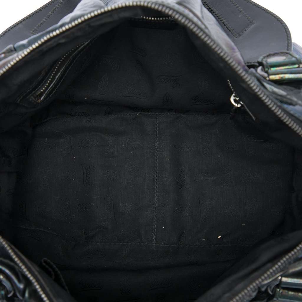 Gucci Patent Icon Bit Satchel Black Leather Very good condition - Model View