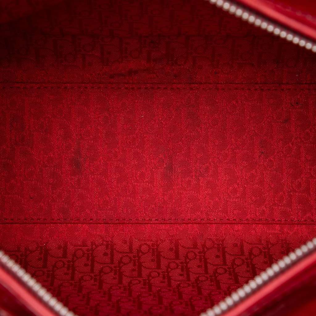 Dior Large Patent Cannage Lady Dior Red Leather Very good condition - Model View