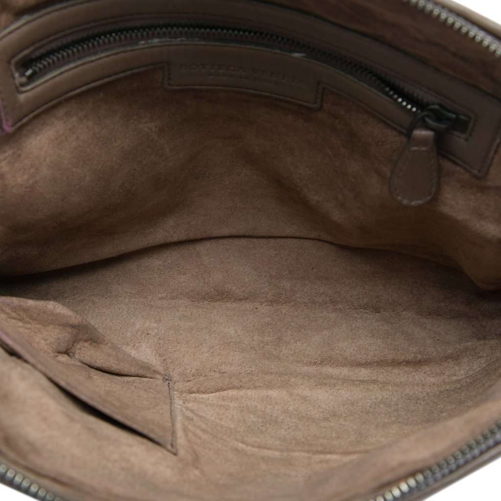 Bottega Veneta Nappa Intrecciato Nodini Crossbody Brown Leather Very good - Model View