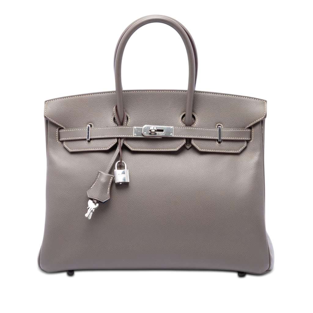 Hermès Togo Birkin Retourne 35 Brown Leather Very good - Front View