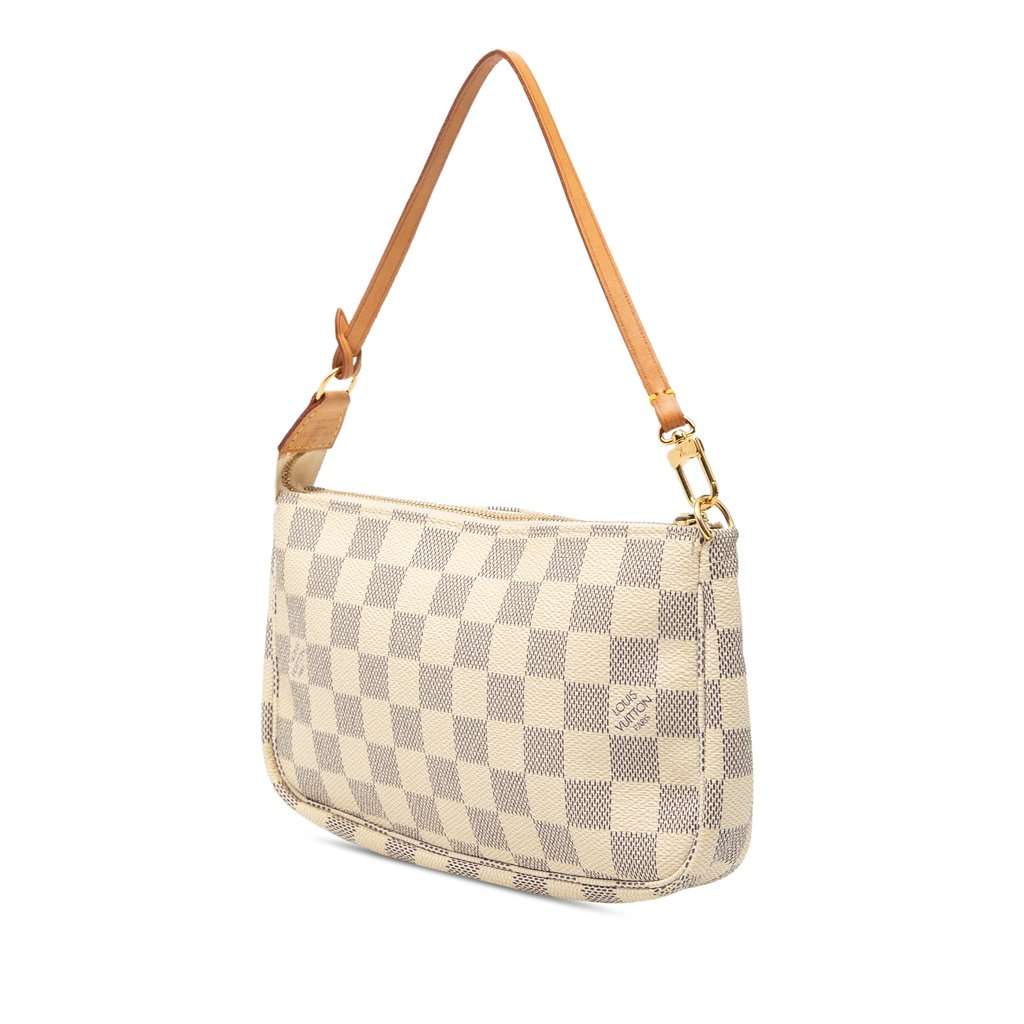 Louis Vuitton Damier Azur Pochette Accessoires White Very good condition - Back View