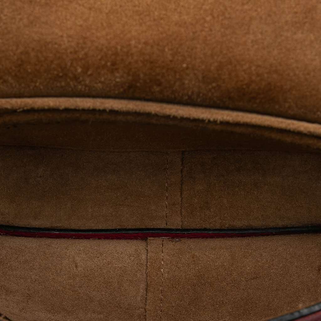 LOEWE Mini Bicolor Grained Calfskin Gate Crossbody Red Leather Very good - Model View