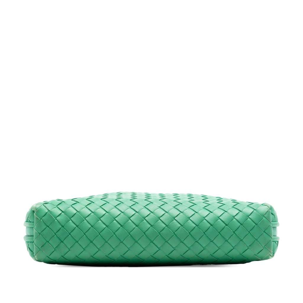 Bottega Veneta Nappa Intrecciato Nodini Crossbody Green Leather Very good condition - Inside View