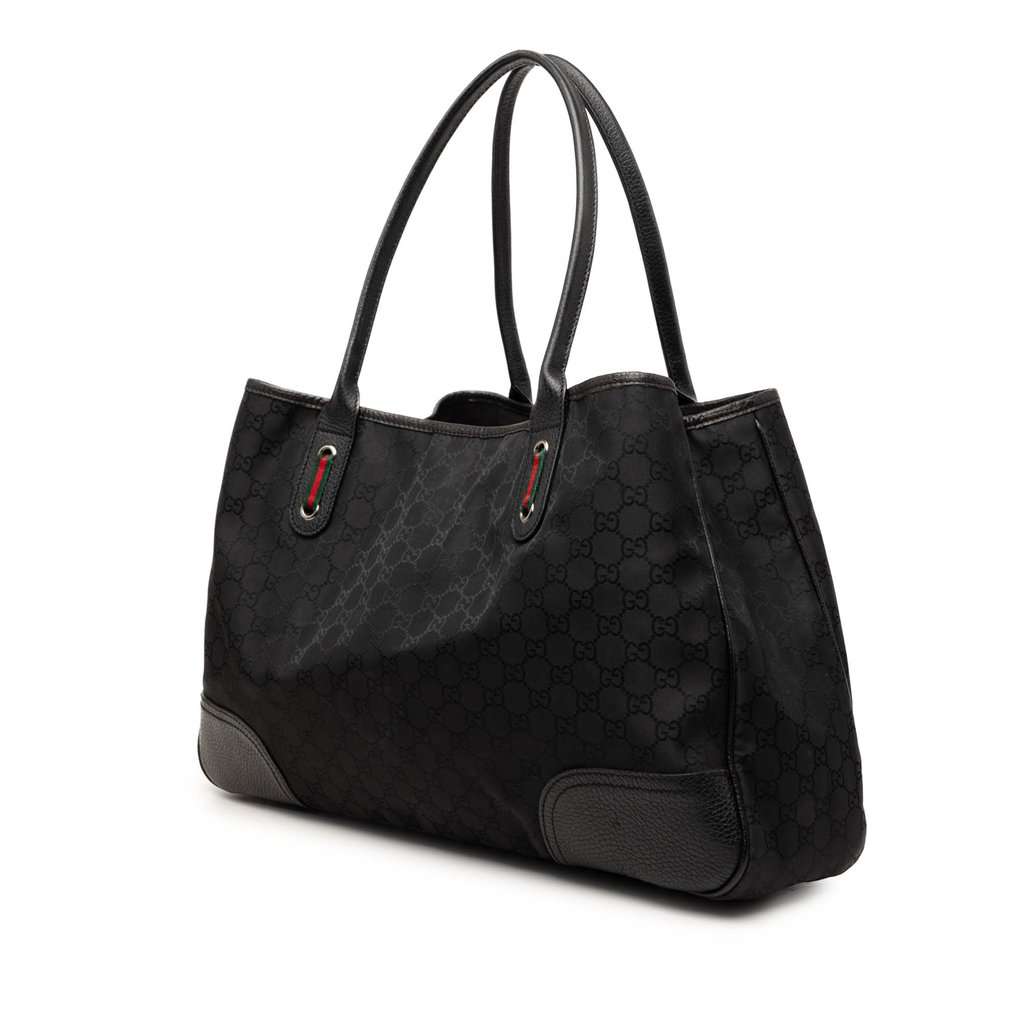 Gucci GG Nylon Princy Tote Black Very good condition - Back View
