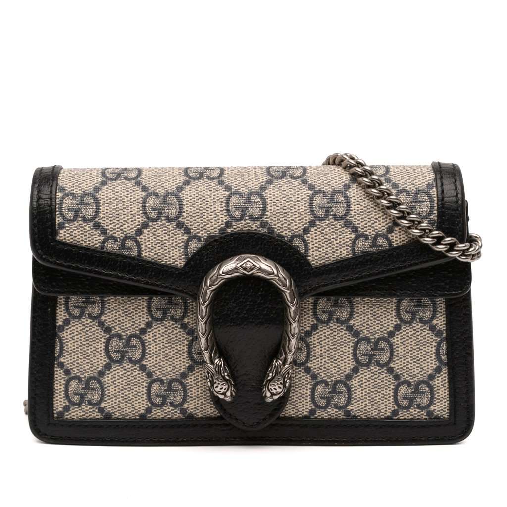 Gucci Mini GG Supreme Dionysus Crossbody Beige Very good - Front View