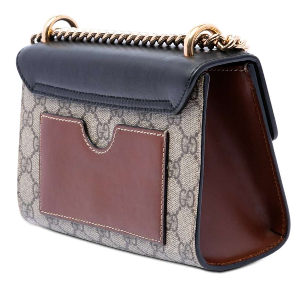 Gucci Small GG Supreme Padlock Crossbody Beige Very good - Back View