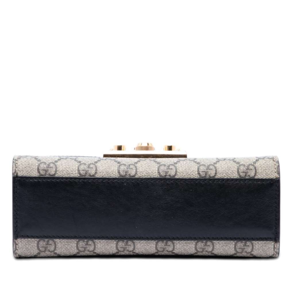 Gucci Small GG Supreme Padlock Crossbody Beige Very good - Inside View