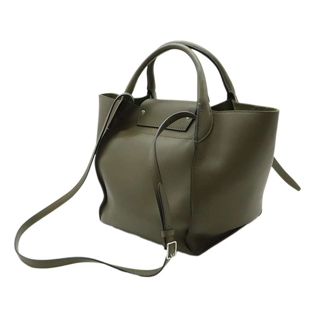 Celine Small Smooth Calfskin Big Bag Green Leather Very good condition - Back View