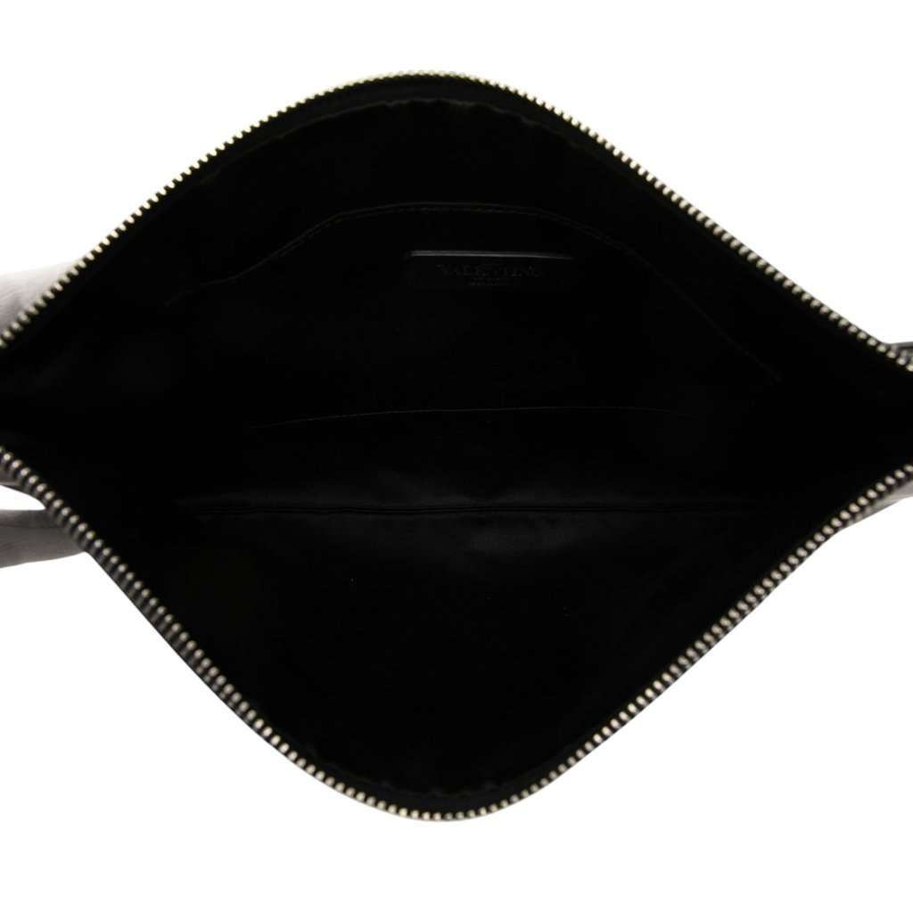 Valentino Leather VLTN Clutch Black Leather Very good - Model View