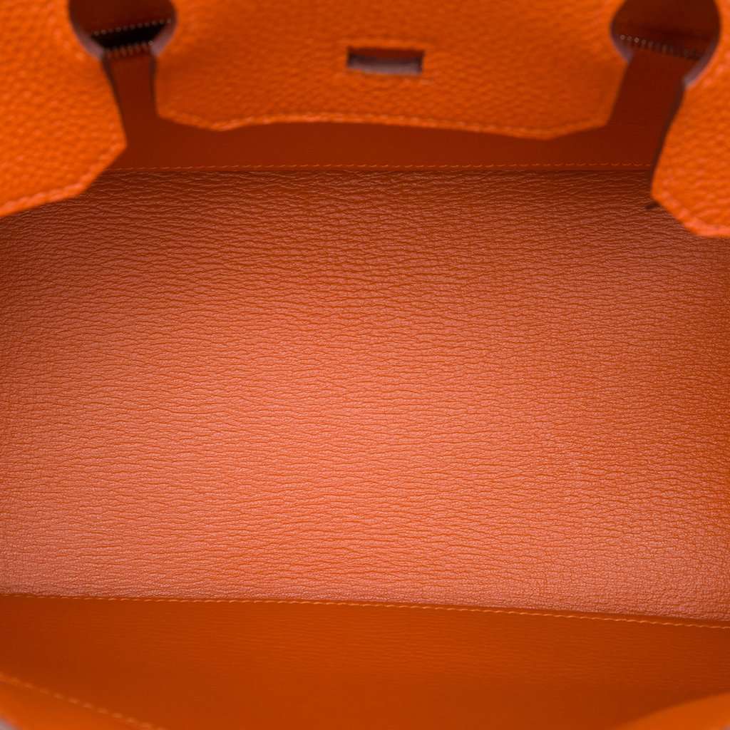Hermès Clemence Birkin Retourne 30 Orange Leather Very good - Model View